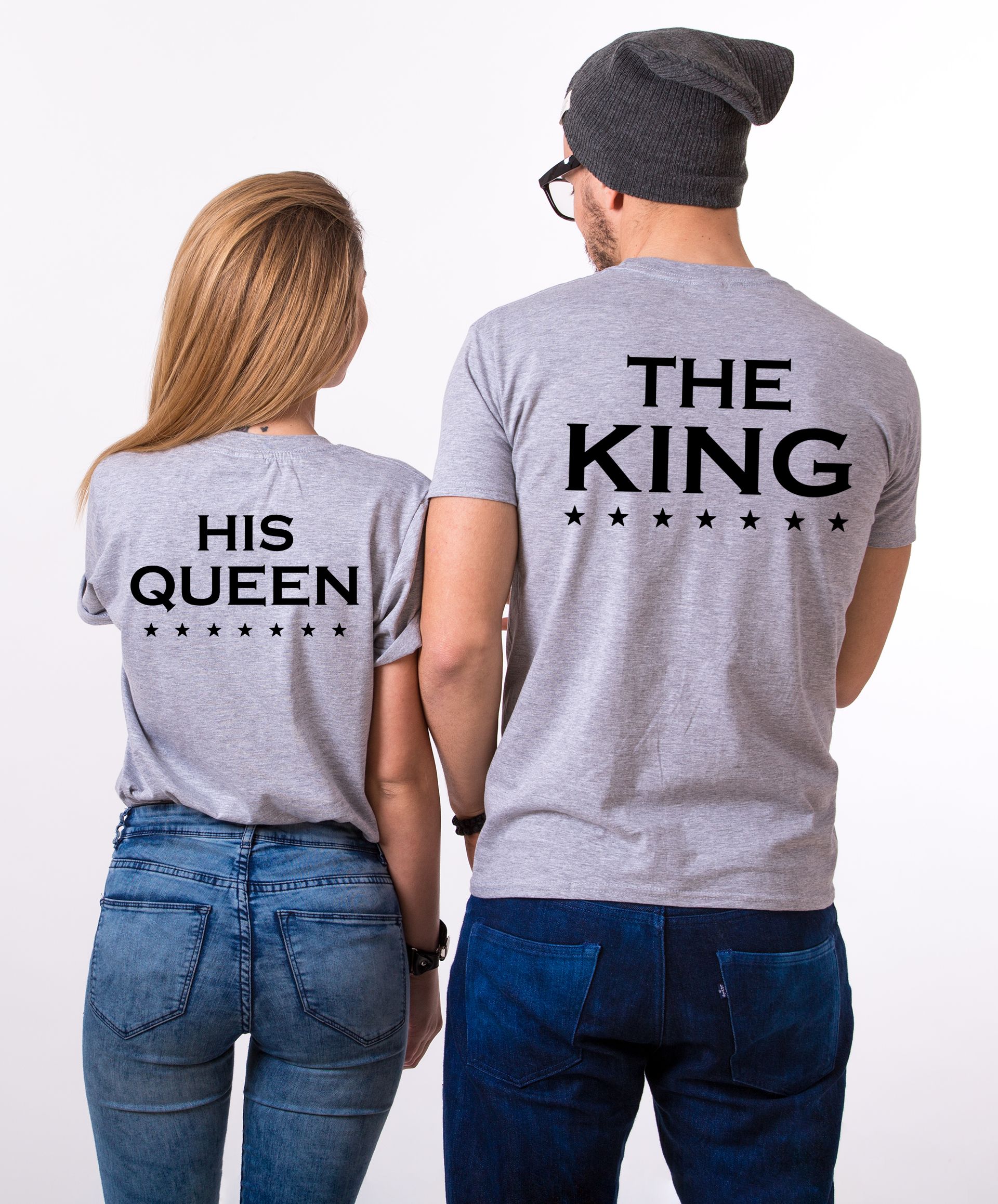 King Queen Design 2 Couples T shirt Set Custom T shirt Printing